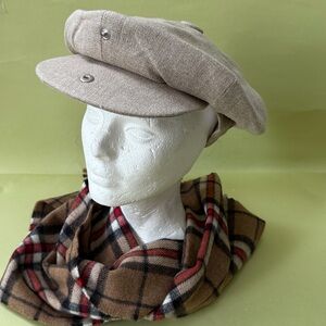 New vintage Linen Jonathan Richard peaked cap